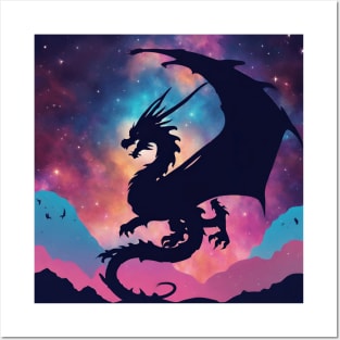 Dragon’s Night Sky Posters and Art